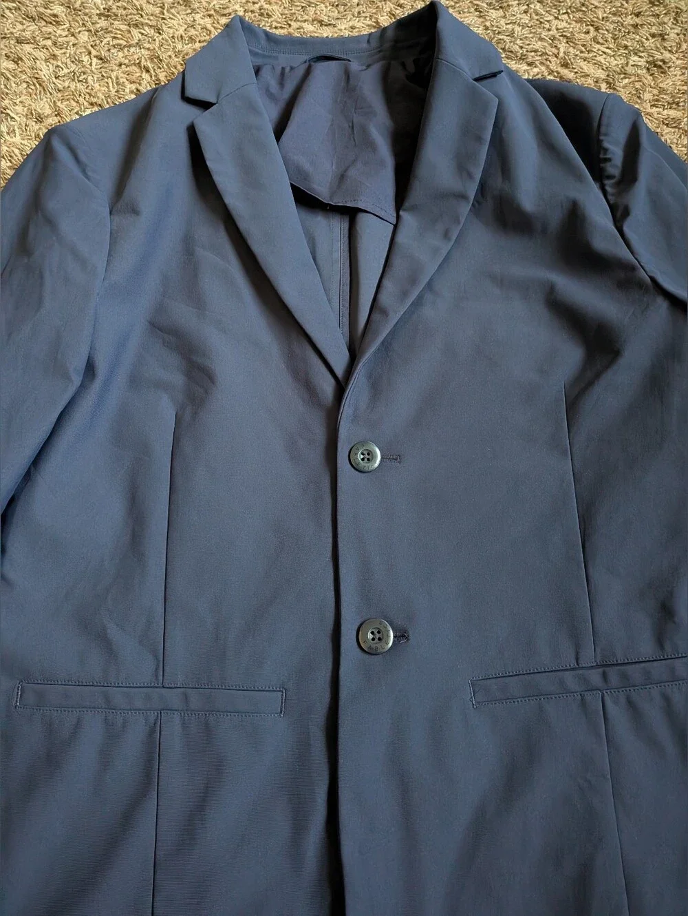 Fabletics Navy The Don Blazer 2-Button Jacket Men's S